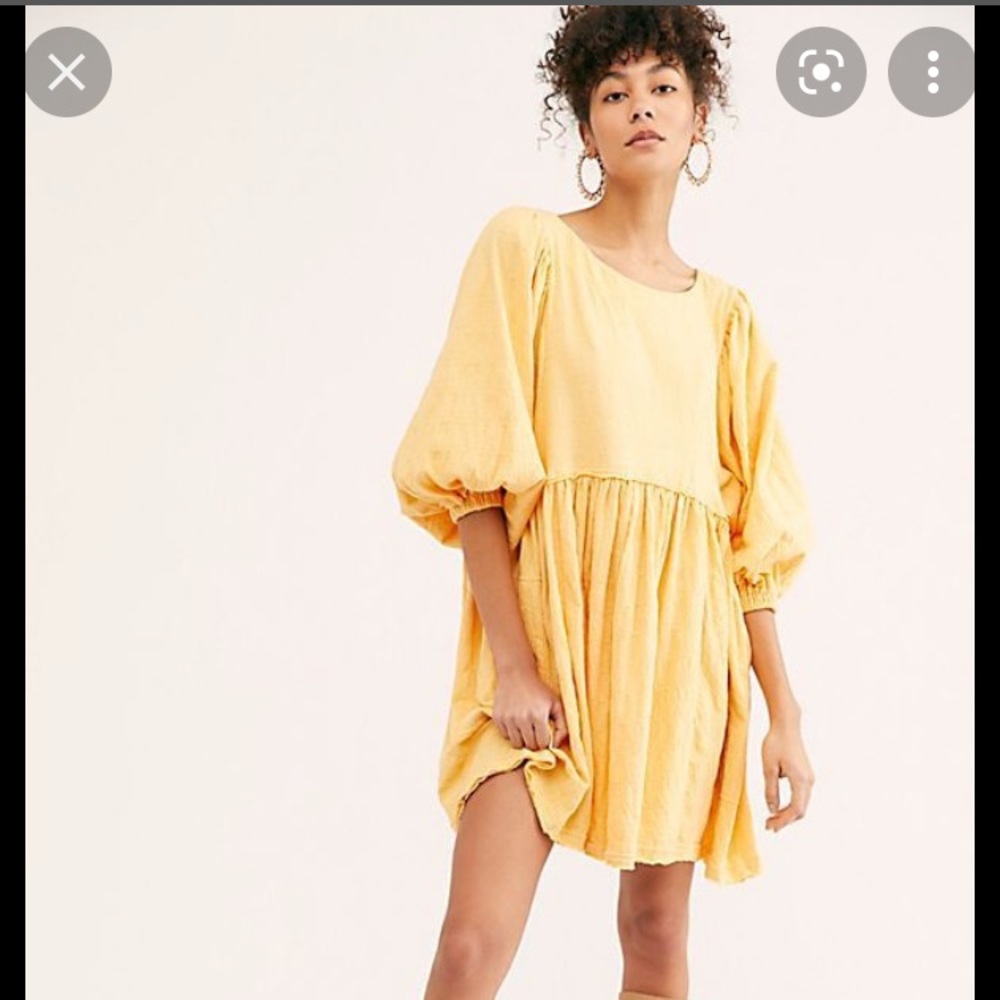 Free people get obsessed babydoll dress (yellow!)